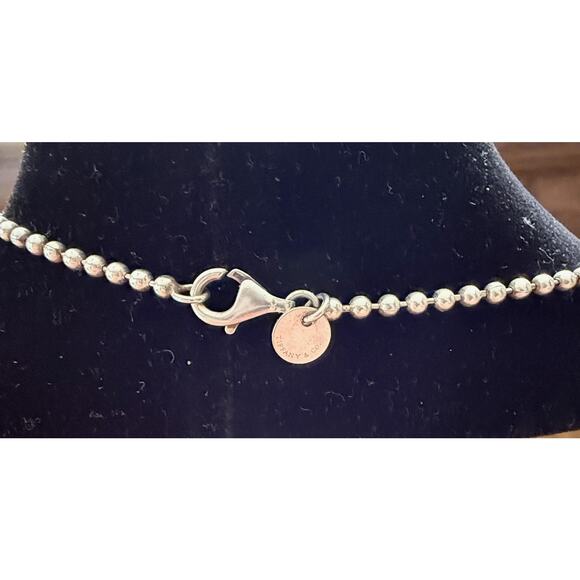 Tiffany & Co Return to Tiffany Large Heart Necklace 925 Silver Ball Chain 32 in - Picture 8 of 10